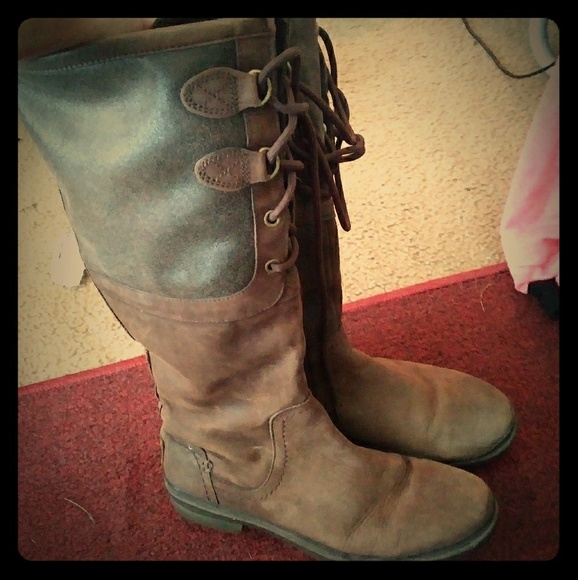 tall leather walking boots